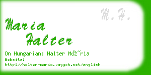 maria halter business card